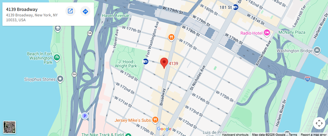 Location, 4139 Broadway, New York, NY 10033, USA Location, 4139 Broadway, New York, NY 10033, USA